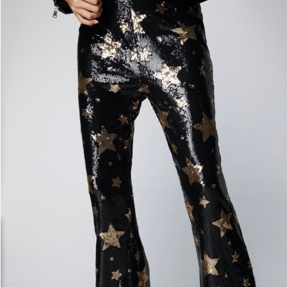 Nasty Gal Star Sequin pants NWOT - Picture 2 of 7